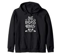 One Badass Bonus Mamá Divertido Diciendo Adopción Adoptando Mamá Sudadera con Capucha