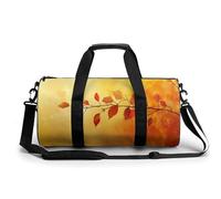 One Branch of Fall Leave - Bolsa de viaje para gimnasio y gimnasio, para mujeres y hombres, bolsa de deporte cilíndrica con correa para el hombro, color naranja