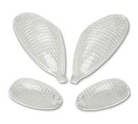 one by Camamoto 77206332 kit de lentes de cristal de indicadores transparentes delanteros y traseros compatible con piaggio nrg 50cc mc2 -mc 3 año 1994-2005