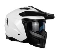 one by Camamoto | Casco para Scooter y Moto, Track Jet, Blanco Brillante, Integral con mentonera extraíble, Homologado ECE R22-06, Talla XXL (61 cm)