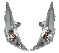 one by Camamoto cód. 77206378 - Juego de intermitentes delanteros homologados CE, cromado/transparente, compatible con Yamaha T-Max 500 cc del 2008 al 2011