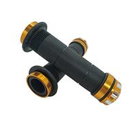 one by Camamoto cód. 77344315C - Juego de 2 puños Sweet Color Negro/Dorado, compatibles con Moto y Scooter, con Agarre óptimo, Producto de fácil instalación, diámetro Izquierdo 22 mm/DX 25 mm -