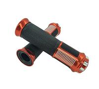 one by Camamoto cód. 77344317E - Juego de par de puños salvajes en color negro/naranja compatible con motos y scooters, con agarre óptimo producto de fácil instalación, ø izquierda 22 mm / derecha 25 mm - largo. 135 mm