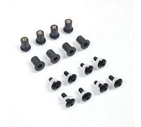 one by Camamoto - Código 77171190A - Kit de tornillos de fijación de aluminio CNC con goma para cúpula/parabrisas, color negro, compatible con todos los modelos de moto