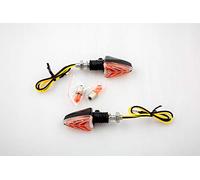 one by Camamoto indicator scooter/intermitentes moto (cod 77206002 flechas MOTOCICLETA flecha tallo CORTO color NEGRO | APROBADO y accesorio universal para todo tipo de motocicletas | y scooters)