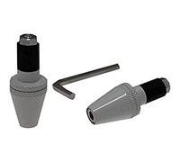 ONE BY CAMAMOTO Kit de contrapesos manillar de aluminio CNC "CONICAL" / estabilizadores manillar set balanceros para moto scooter AM6 | Color blanco | Universal incluido de adaptadores