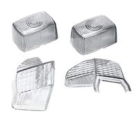 One by Camamoto Kit Gemme vetri frecce Trasparenti (cod 77206334 Anteriori e Posteriori Compatibile con MBK Booster Spirit/Yamaha bw's dall'anno 2000-2001-2002-2003)