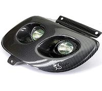 one by Camamoto - Máscara de faro, delantera compatible con (cod 77201315 Maschera faro anteriore alogena di Colore carbonio compatibile Con MBK Booster Spirit/Yamaha bws Anno dal 1994 al 2003)