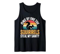 One by One The Squirrels Steal My Sanity Meme caótico - Camiseta sin Mangas