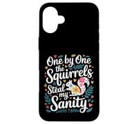 One by One The Squirrels Steal My Sanity Meme caótico |- Carcasa para iPhone 16 Plus