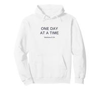 One Day at a Time - Minimal Christian Faith Reminder Sudadera con Capucha