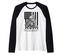 One Day We Will Wake Up to His Obituary Anti Fascism Resist Camiseta Manga Raglan