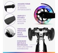 ONE Deluxe Patinete para niños 3-6 años Ruedas led Hasta 50 kg Plegable Altura regulable Fun pro