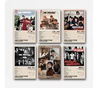 One Direction - Póster (6 unidades), diseño de portada de álbum, edición limitada, pósteres artísticos de música, lienzo, para decoración de habitación, decoración de sala de estar, sin marco, 20 x 30