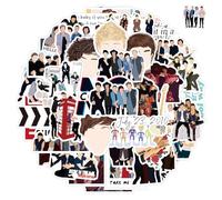 One Direction Stickers 50 piezas, pegatinas para ordenador portátil, paquete de pegatinas de vinilo de bomba para equipaje de coche, monopatín, motocicleta, para adolescentes y adultos