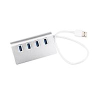 One Drag Four Splitter Portable USB Splitter USB 3.0 4-Port Multi Hub Splitter Aluminum Adapter