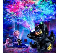One Fire Proyector de cielo estrellado de dinosaurios para niños, 144 modos | 22 música + Proyector Bluetooth para niños, control remoto, luz nocturna, decoración navideña interior, decoración para