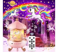 One Fire Proyector de Galaxias y Estrellas Real para Bebés - 15 Films, 15 Músicas, Rotación 360°, Telecomando Timer, Juguetes Niña 3-12 Años, Decoración Camerita Regalo, Calendario Adviento 2025