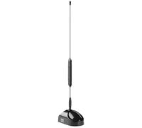 One For All - Antena de TV Interior Amplificada - Filtro 3G/4G/5G -Recibe TDT en un Rango de 5km - Antena Full HD TV Digital - Incluye Cable Coaxial de Alto Rendimiento - VHF/UHF - Negra - SV9311-5G