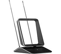One For All - Antena de TV Interior Amplificada - Recibe TDT en un Rango de 25km - Antena Full HD TV Digital - Incluye Cable Coaxial de Alto Rendimiento - VHF/UHF - Filtro 3G/4G/5G - Negra - SV9465