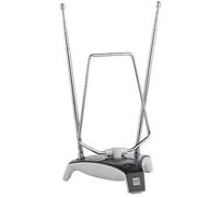 One For All - Antena de TV para Interior Amplificada - Recibe TDT en un Rango de 5km - Antena HDTV Digital - Incluye Cable Coaxial de Alto Rendimiento - VHF/UHF - Gris - SV9305