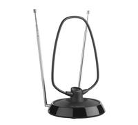 One For All - Antena de TV para Interior - Recibe TDT en un Rango de 5km - Antena HDTV Digital - Incluye Cable Coaxial de Alto Rendimiento - VHF/UHF - Negra - SV9033