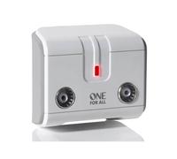 One for All SV-9602 Amplificador de señal de TV FM/VHF/UHF de 2 vías Plug and Play
