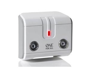 One for All SV-9602 Amplificador de señal de TV FM/VHF/UHF de 2 vías Plug and Play