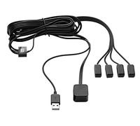 One For All URC1000, Extensión del mando a distancia, IR Receptor Infrarrojos mando a distancia con 1 receptor y 4 emisores, negro