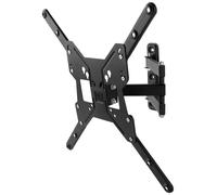 One For All WM2451, Soporte de Pared para TV de 13 a 65” Giratorio 180° Peso máx. 30kg, para Todo Tipo de TVs LED, LCD, Plasma, Negro
