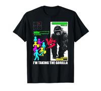 One Gorilla vs 100 Men Meme Primal Debate Humor en Internet Camiseta