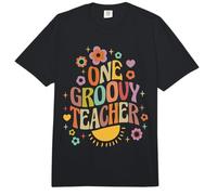 One Groovy Teacher Retro School Vibes - Cita Positiva Comfort Colors Adult Heavyweight T-Shirt