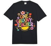 One Groovy Teacher Retro School Vibes - Cita Positiva Comfort Colors Adult Heavyweight T-Shirt