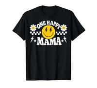One Happy Dude Mama 1st Birthday Family Matching Camiseta gráfica económica, Hombre, Negro, S
