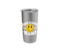 One Happy Dude Mama 1st Birthday Family Matching Vaso térmico de acero inoxidable de doble pared