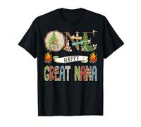 One Happy Great Nana Camper - Oso de camping de primer cumpleaños Camiseta