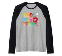 One Hundred Days Later 100 Days of School Student Teacher Camiseta Manga Raglan