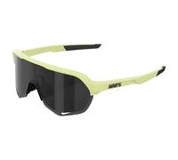 One hundred percent gafas s2 glow, lentes de sol de espejo negro, amar