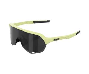 One hundred percent gafas s2 glow, lentes de sol de espejo negro, amar