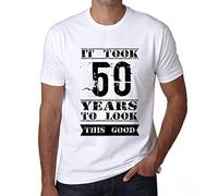 ONE IN THE CITY Camiseta para Hombre Le Tomó 50 Años Verse Así De Bien - It Took 50 Years To Look This Good - Regalo Diseño Gráfico 50 Años Cumpleaños Aniversario Moda Año 1974