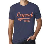 One in the City Camiseta para Hombre Leyenda Desde 1965 - Legend Since 1965 - Regalo Diseño Gráfico 59 Años Cumpleaños Aniversario Moda Año 1965 Denim XL