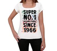 One in the City Camiseta para Mujer Supernúmero 1 Internacional Desde 1966 - Super No1 International Since 1966 - Regalo Diseño Gráfico 58 Años Cumpleaños Aniversario Moda Año 1966