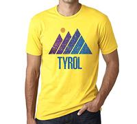 One in the City Hombre Camiseta Vintage T-Shirt Gráfico Mountain Tyrol Amarillo
