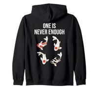 One Is Never Enough Koi Fish Anime japonés Kawaii Carp Fish Sudadera con Capucha