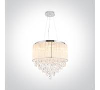 One Light Chloe lámpara colgante x9 W cromo-cristal 63130P