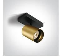 One Light Elatos lámpara de techo 1x10 W negro-latón 65105N/BBS