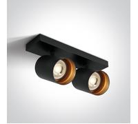 One Light Elatos lámpara de techo 2x10 W negro 65205N/B