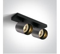 One Light Elatos lámpara de techo 2x10 W negro-gris 65205N/MG