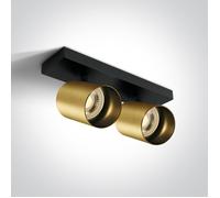 One Light Elatos lámpara de techo 2x10 W negro-latón 65205N/BBS