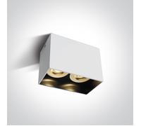 One Light Nikomidia lámpara de techo 2x10 W blanco-negro 12205NA/W